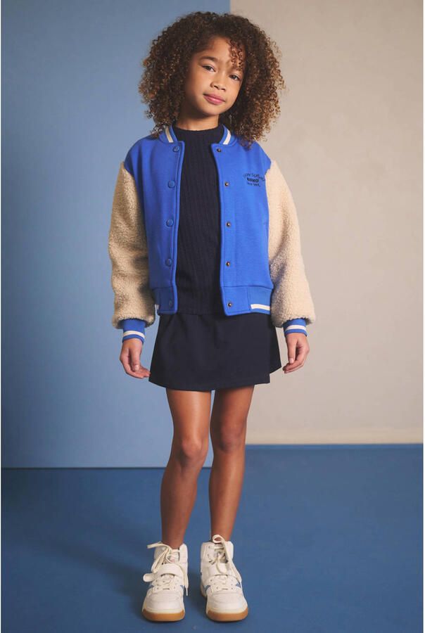 NONO Meisjes Jassen Darsy Furry Varsity Jacket Blauw - Foto 3