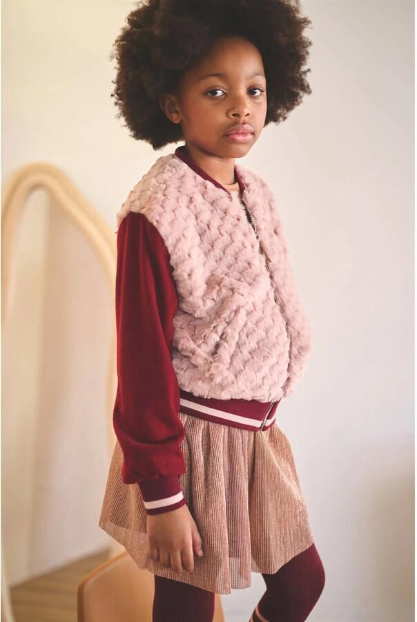 NONO Meisjes Jassen Darling Furry Indoorjacket Roze - Foto 2