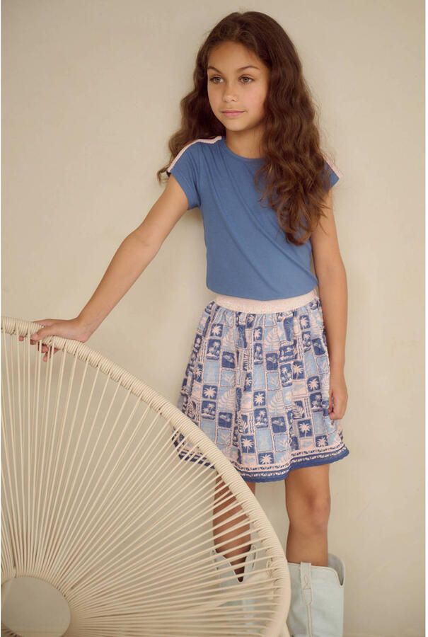 NONO T-shirt blauw rib gebreid - Foto 2