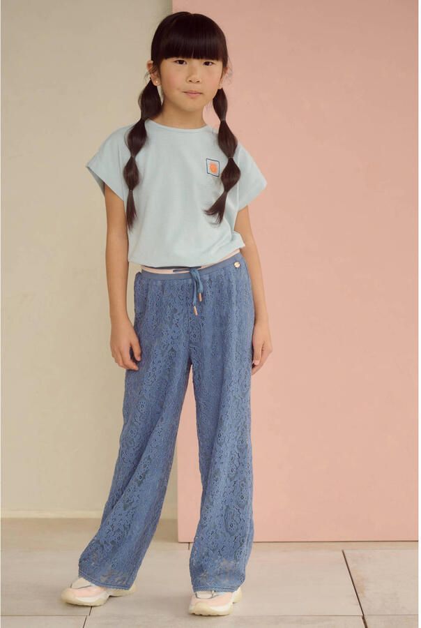 NONO T-shirt met backprint lichtblauw
