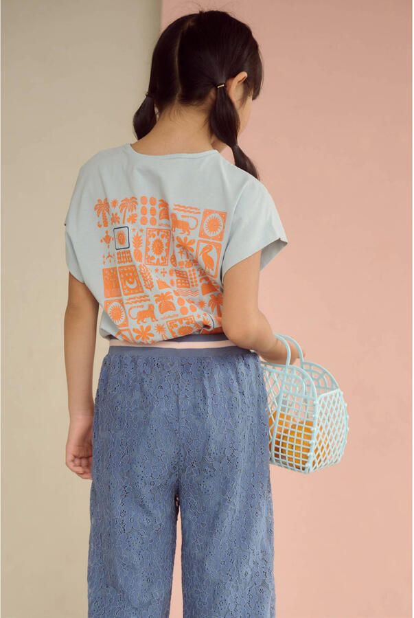 NONO T-shirt met backprint lichtblauw - Foto 2