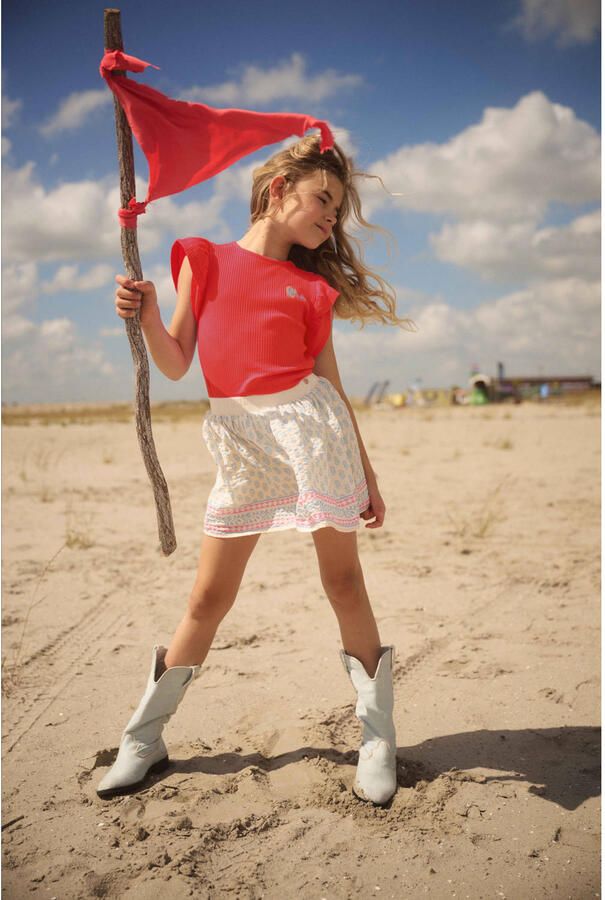 NONO Meisjes Tops & T-shirts Kesta Rib Top Koraal - Foto 2