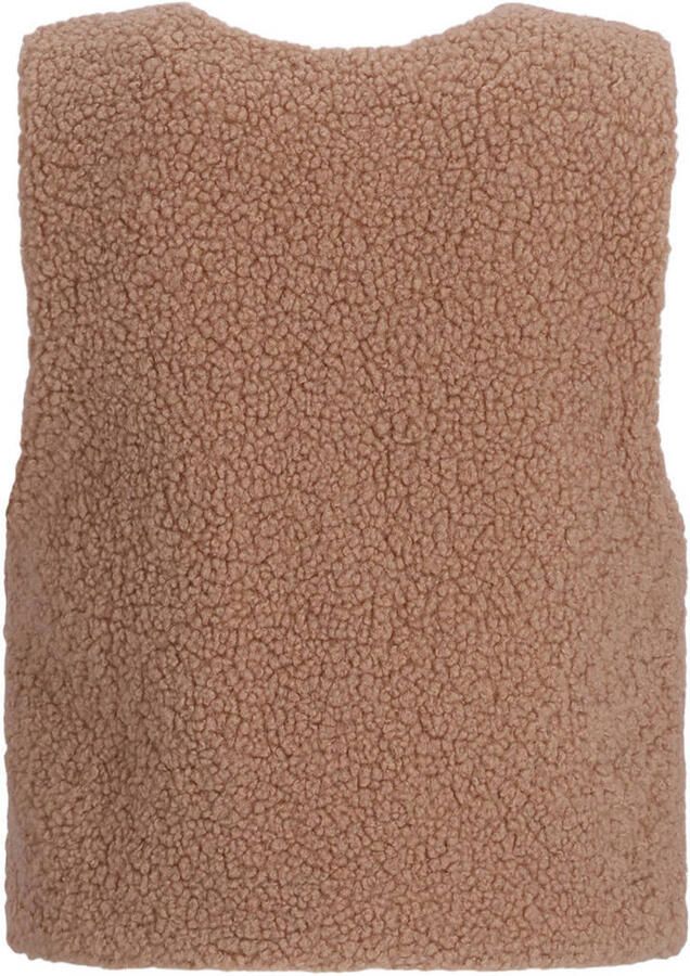 NONO teddy gilet met print taupe - Foto 2