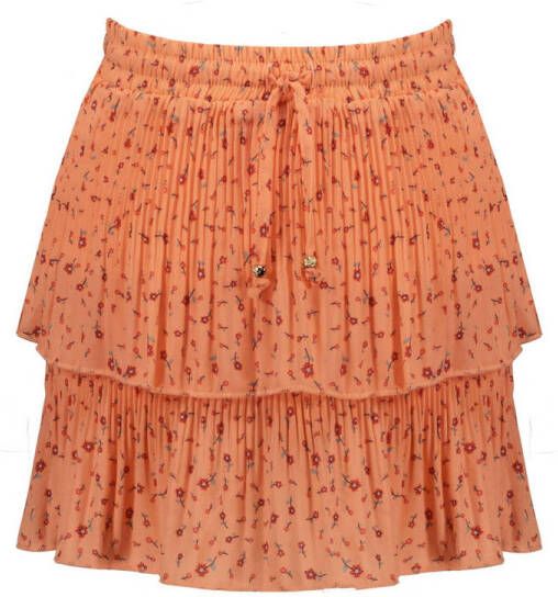 NONO rok Nikki van gerecycled polyester zalm Roze All over print 134 140