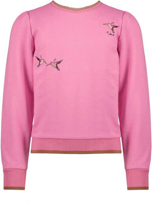 NONO sweater Kate met printopdruk roze