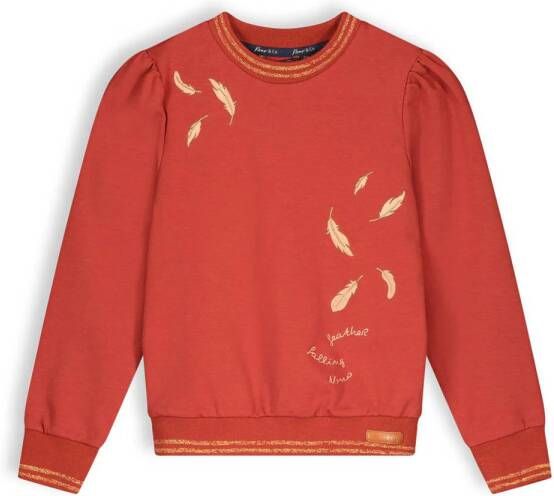 NONO sweater Kate rood Effen 122 128 | Sweater van
