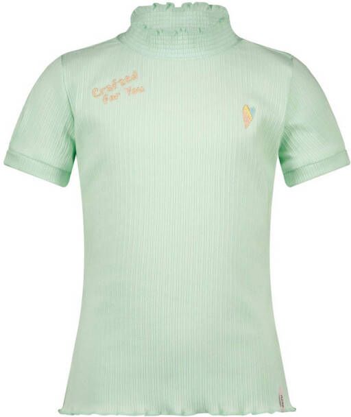 NONO T-shirt Keo met tekst mintgroen