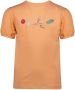NONO T-shirt met printopdruk lichtoranje Meisjes Stretchkatoen Ronde hals 134-140 - Thumbnail 1