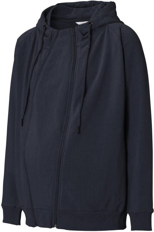 Noppies 3-in-1 zwangerschapsvest Romee donkerblauw Dames Sweat Capuchon XXL