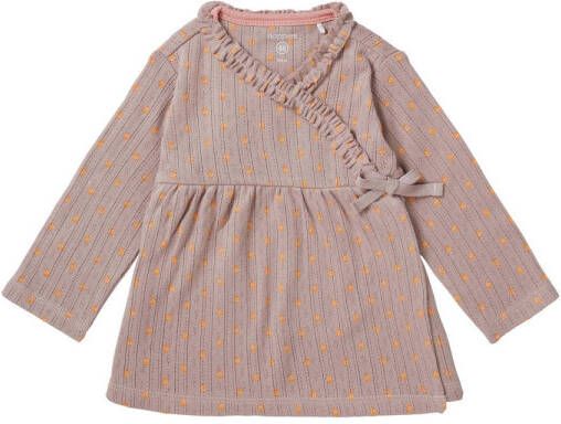 Noppies baby A-lijn jurk Vinita met biologisch katoen roze Meisjes Katoen (biologisch) V-hals 50