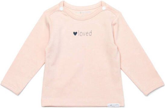 Noppies baby basic longsleeve Yvon met biologisch katoen peach skin-p214