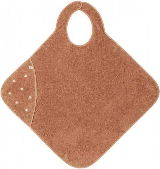 Noppies Baby Comfort Wearable Clover Terry badcape 105x110 cm Indian Tan Handdoek badcape Bruin