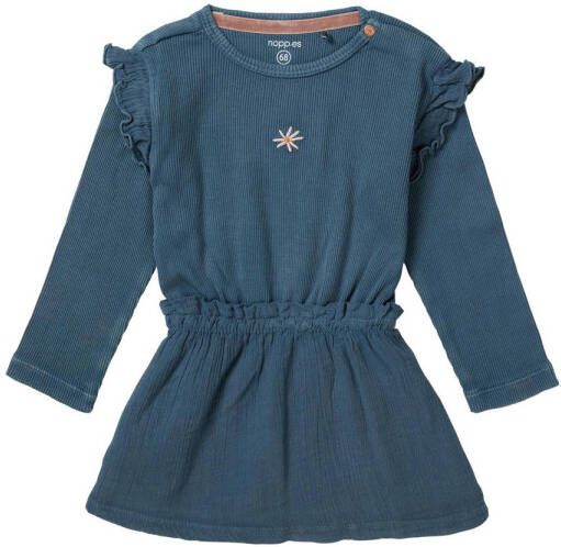 Noppies baby jurk Valhalla blauw Meisjes Stretchkatoen Ronde hals 50