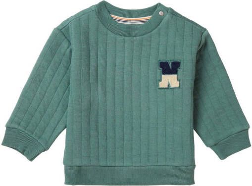 Noppies baby sweater Teaticket groen 56