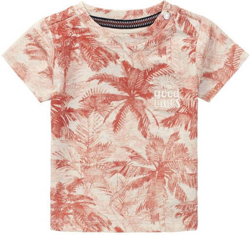 Noppies baby T-shirt met all over print rood