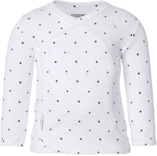 Noppies newborn baby longsleeve Anne Wit Katoen Overslagkraag 44