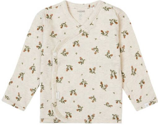Noppies baby longsleeve Nicosia met katoen ecru groen bruin All over print 44 - Foto 2