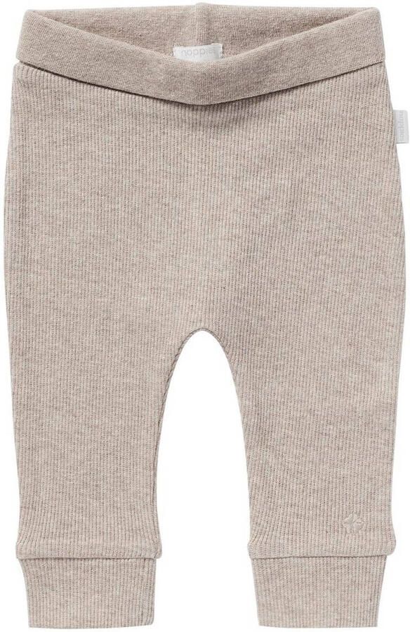 Noppies baby broek Naura met biologisch katoen taupe melange Bruin Effen 74