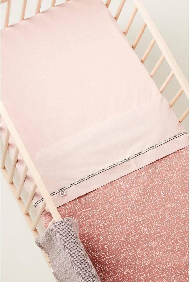 Noppies Baby Comfort Tiny Dot poplin wieglaken Misty Rose Hoeslaken Roze - Foto 2
