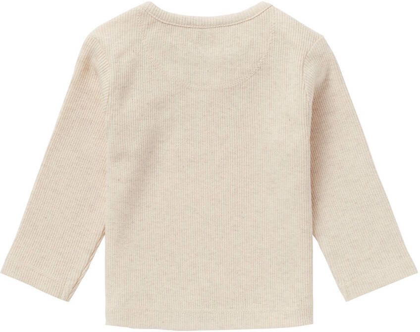 Noppies baby gemÃªleerde ribgebreide longsleeve Natal met katoen beige melange 44