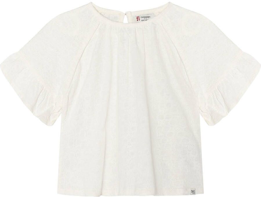 Noppies kids blousetop wit broderie