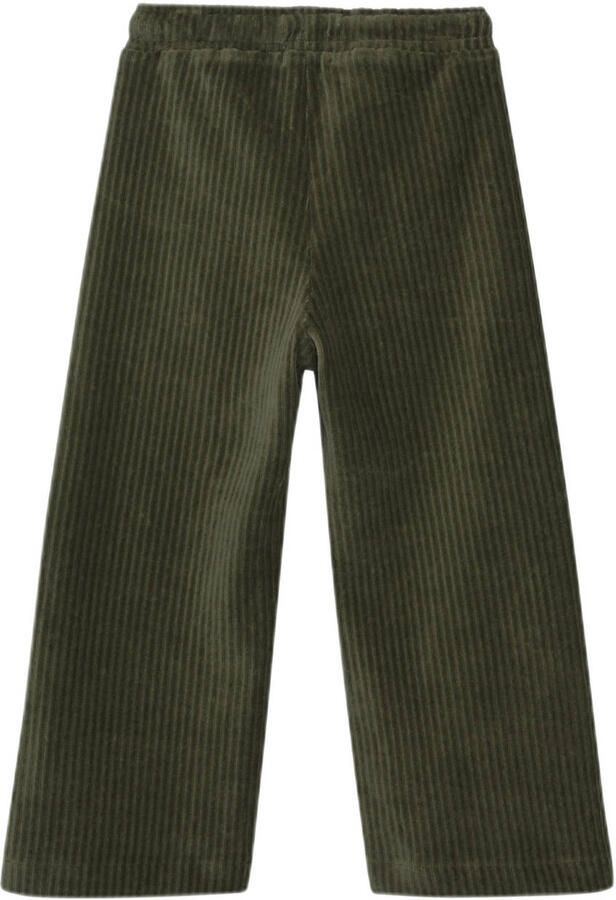 Noppies kids corduroy wide leg casual broek groen