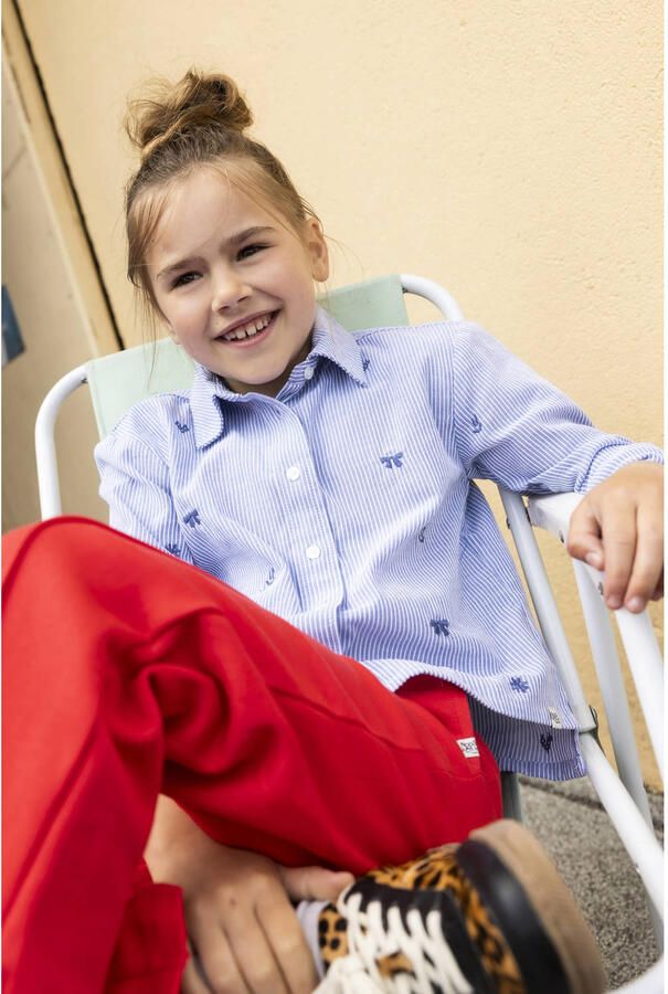 Noppies kids gestreepte blouse blauw - Foto 3