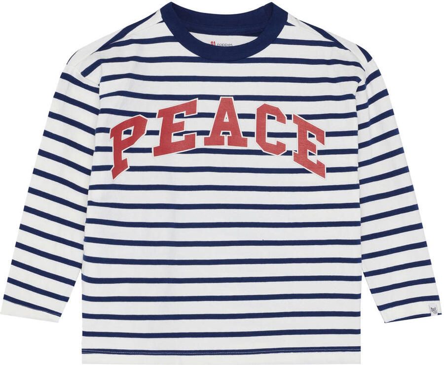 Noppies kids gestreepte longsleeve blauw