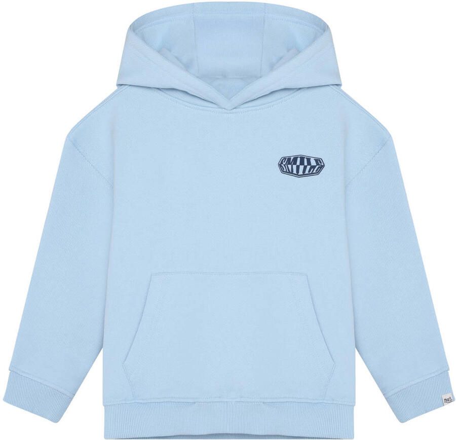Noppies kids hoodie met backprint lichtblauw