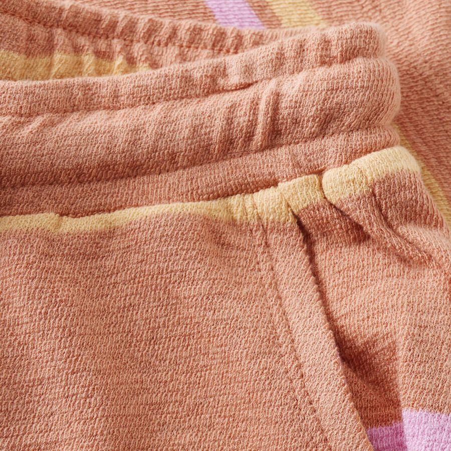 Noppies kids relaxed gestreepte sweatshort lichtbruin - Foto 2