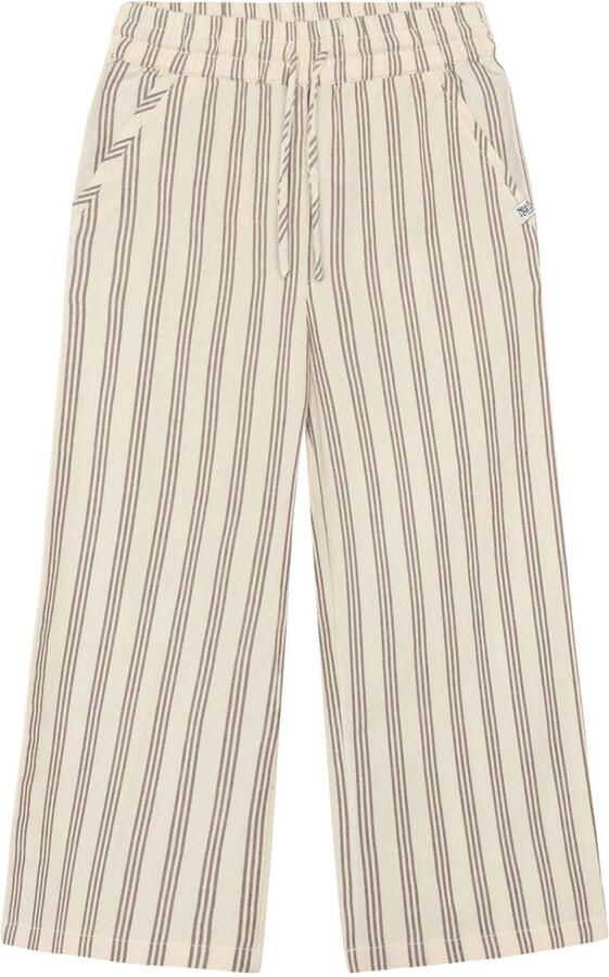 Noppies kids relaxed regular waist gestreepte casual broek bruin met textuur