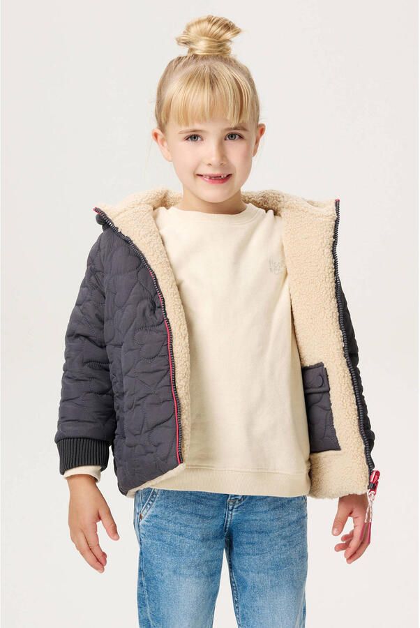 Noppies kids reversible jas grijs