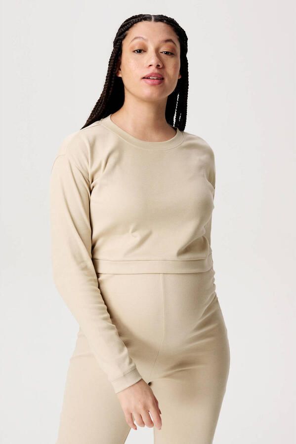 Noppies maternity crop zwangerschaps- en voedingstop Leela beige - Foto 3