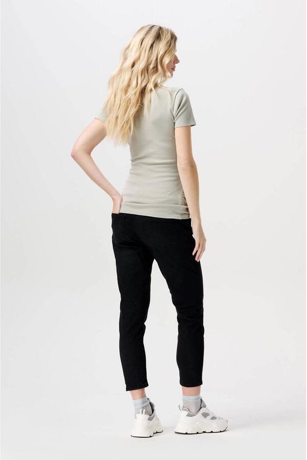 Noppies cropped zwangerschaps slim fit jeans Mila black dark wash Zwart Dames Denim 32 - Foto 2
