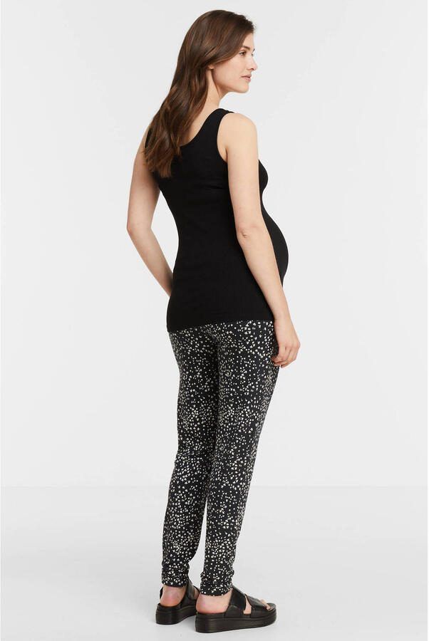 Noppies gebloemde regular fit broek donkerblauw Dames Viscose (duurzaam materiaal) XXL - Foto 3