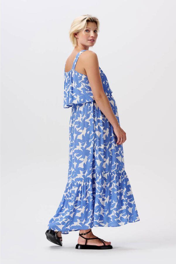 Noppies gebloemde voedingsjurk blauw wit Dames Viscose Vierkante hals Bloemen XXL - Foto 2