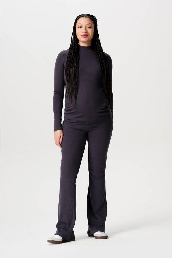 Noppies maternity high waist flared zwangerschapsbroek Heja antraciet