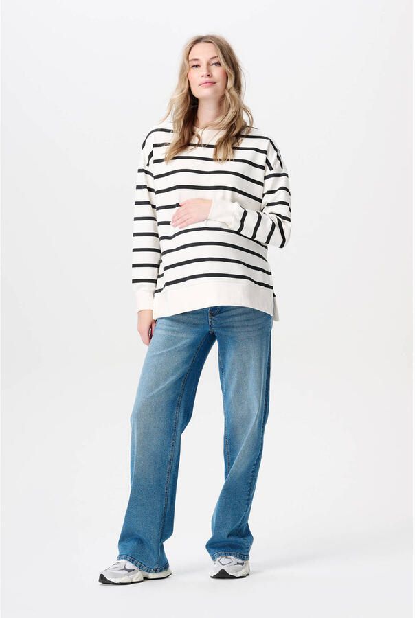Noppies maternity high waist zwangerschapskleding wide leg jeans blauw