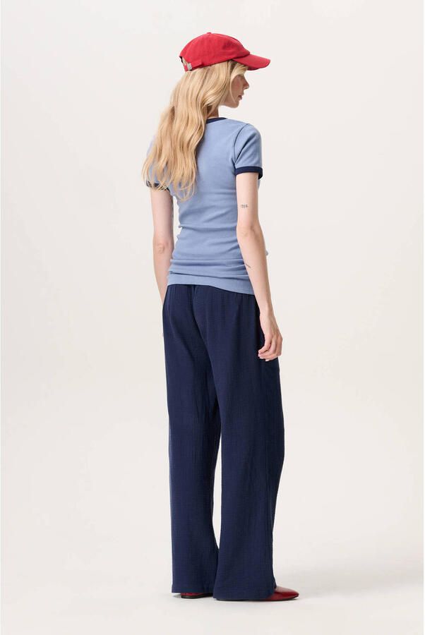 Noppies maternity regular waist zwangerschaps casual broek donkerblauw - Foto 3