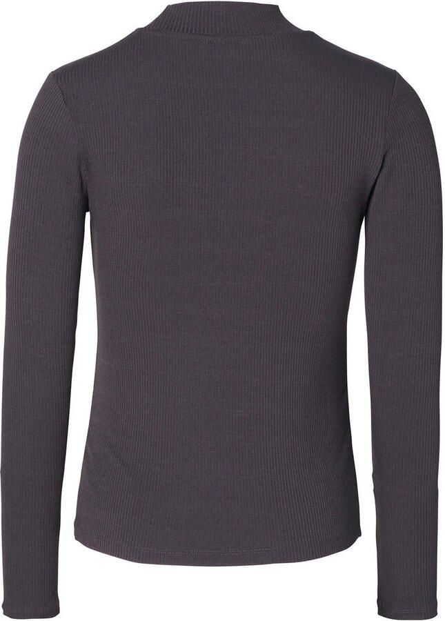 Noppies maternity ribgebreide zwangerschapslongsleeve Sira grijs