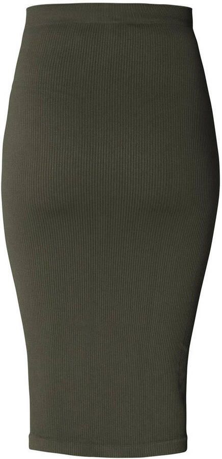Noppies ribgebreide zwangerschapsrok Ema olijfgroen Dames Polyamide Effen XL XXL