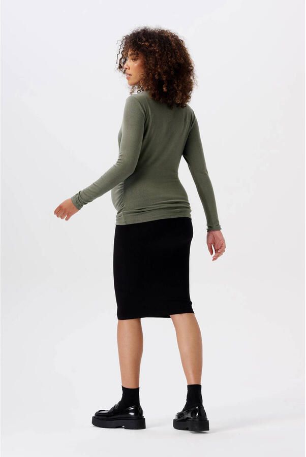 Noppies zwangerschaps- en voedingslongsleeve Rosa olijfgroen Dames Viscose Ronde hals XXL - Foto 3