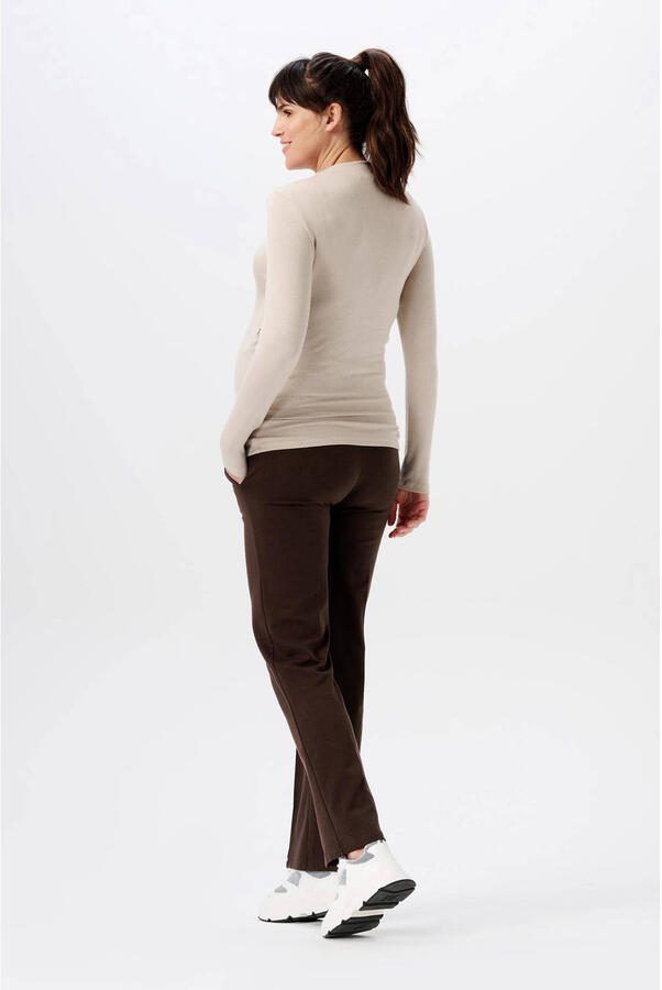 Noppies straight fit broek Eilia donkerbruin Dames Viscose Effen XXL