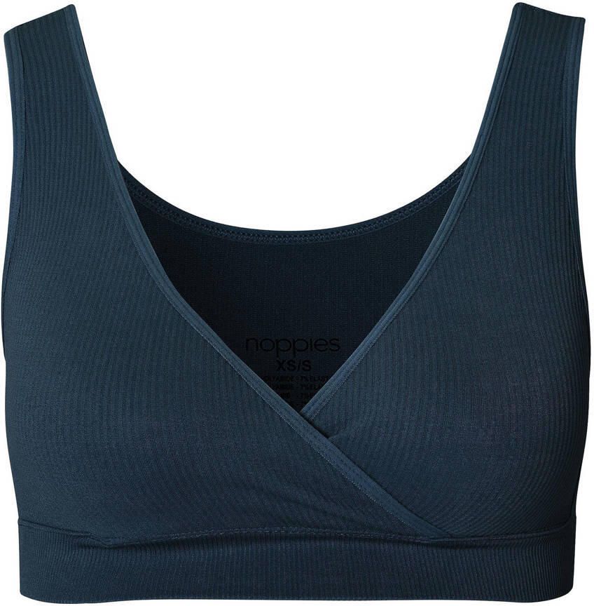 Noppies naadloze voedingstop Gayla met ribstructuur donkerblauw Voedingsbh Dames Polyamide XL XXL