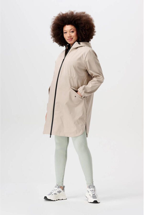 Noppies jas Rey beige Dames Polyester Capuchon Effen XXL