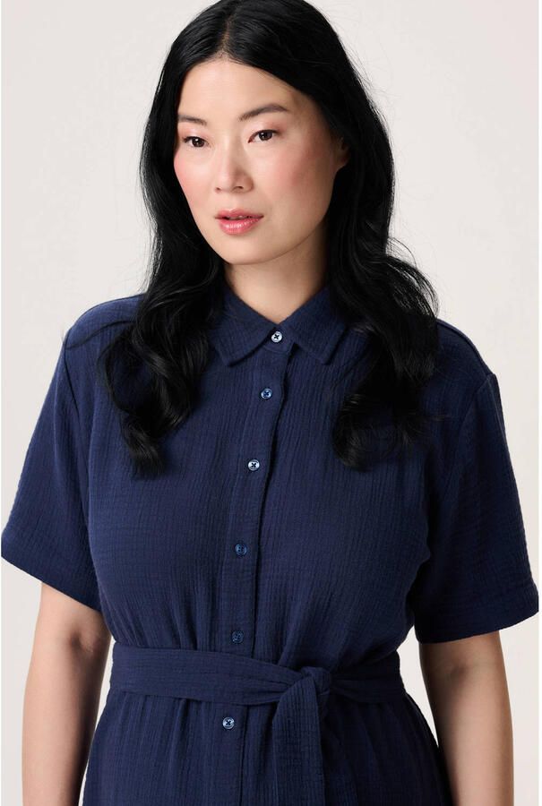 Noppies maternity zwangerschaps- en voedings blousejurk donkerblauw