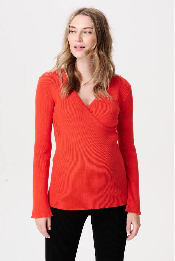 Noppies maternity zwangerschaps- en voedings blousetop rood - Foto 1