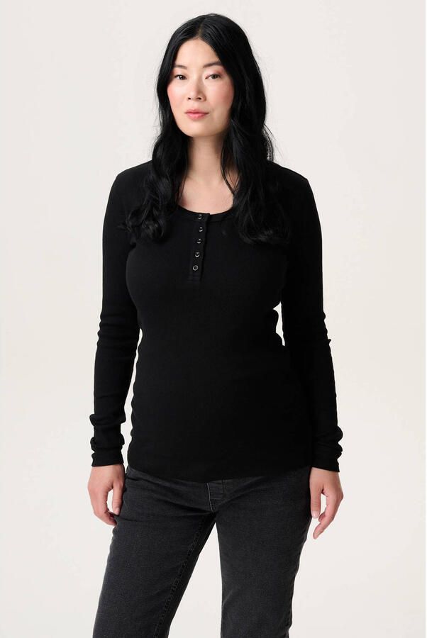 Noppies maternity zwangerschaps- en voedings longsleeve zwart