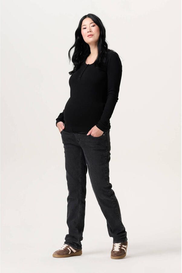 Noppies maternity zwangerschaps- en voedings longsleeve zwart - Foto 2