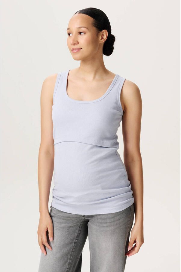 Noppies maternity zwangerschaps- en voedings mouwloze top lichtblauw